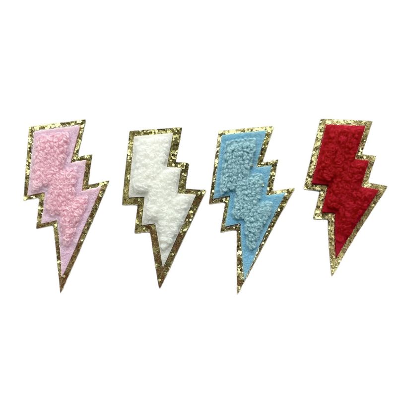 Chenille LYN med glitter gullkant