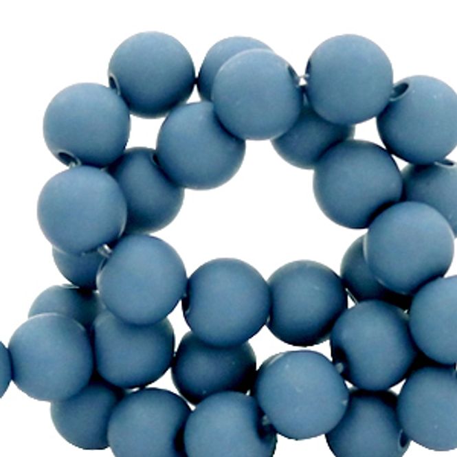 Hovedbilde Acryl perler 4mm Matt Steel  Blue
