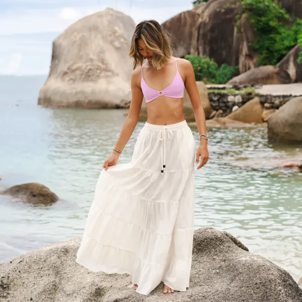 "Shipwrecked" Maxi Skirt - Cream