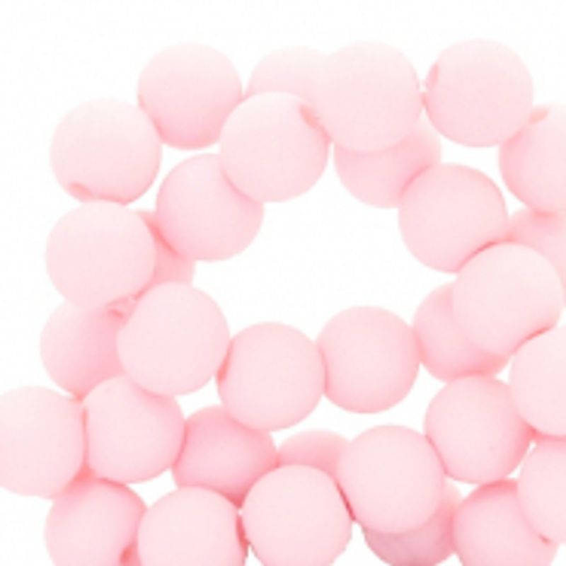 Acryl perler 4mm Light Pink