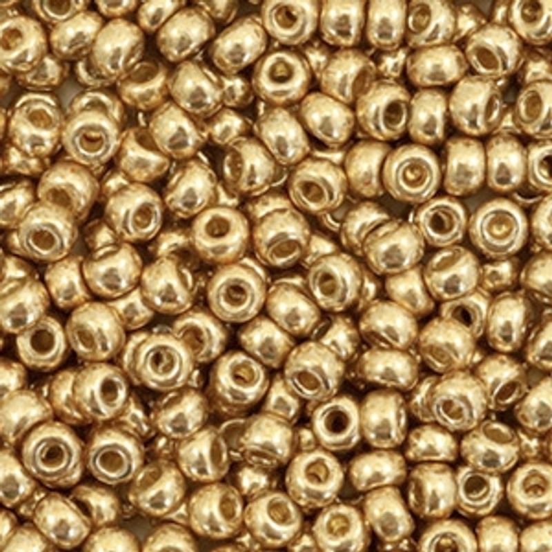 Miyuki perler - Duracoat Galvanized Champagne Gold-  8/0