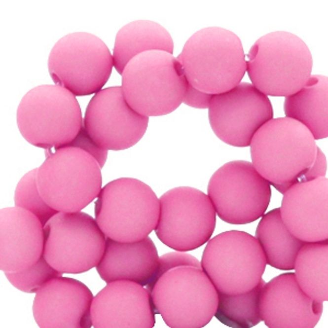 Hovedbilde Acryl perler 8 mm Hot Pink