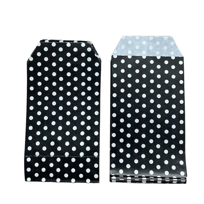 Hovedbilde Papirposer -Svart Polkadot