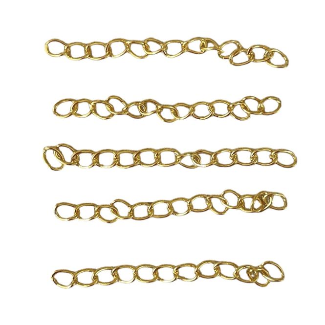 Hovedbilde Smykkeforlenger -Golden -10 stk