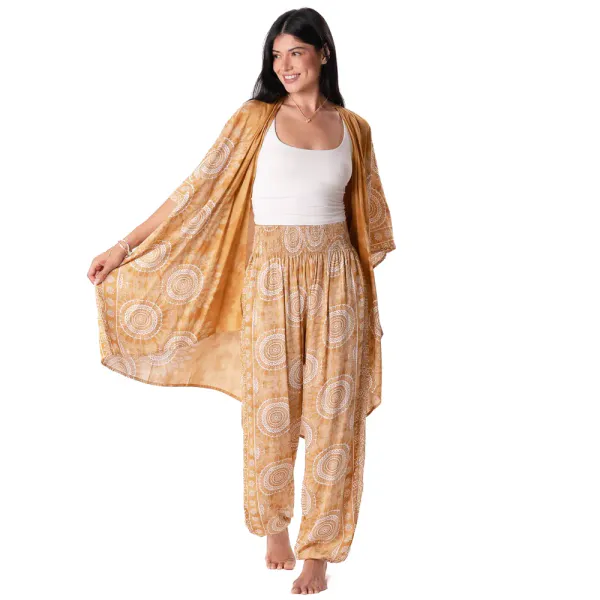 "Amber Coast " Kimono