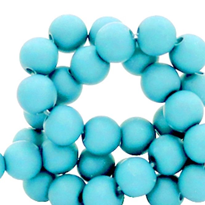 Hovedbilde Acryl perler 6mm Aquamarine Blue