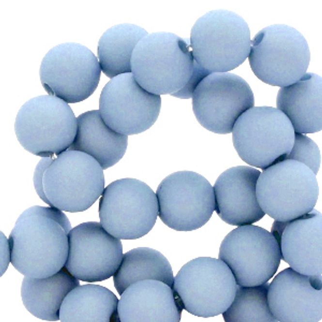 Hovedbilde Acryl perler 8 mm  Carolina Blue