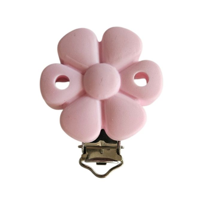 Hovedbilde Klips -Blomst Silikon Rosa