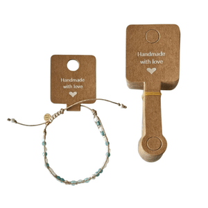 Hovedbilde "Handmade with Love " Jewllery card - Brun med ...