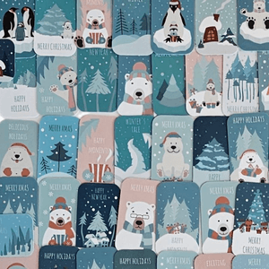 Hovedbilde  "Blue Christmas " Klistremerker 