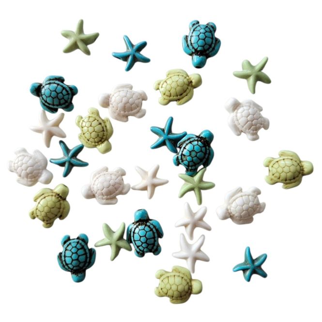 Hovedbilde Starfish Turtle Skjell Imitasjons Perler