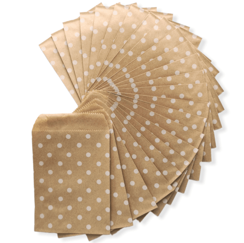 Papirposer -Brun Polkadot