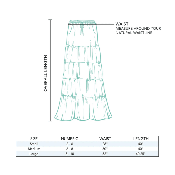 "Shipwrecked" Maxi Skirt - Denim Blue